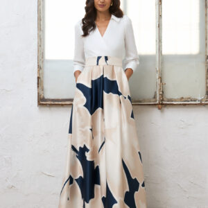 Vestido largo estilo camisero flores Olivena de Rolemode