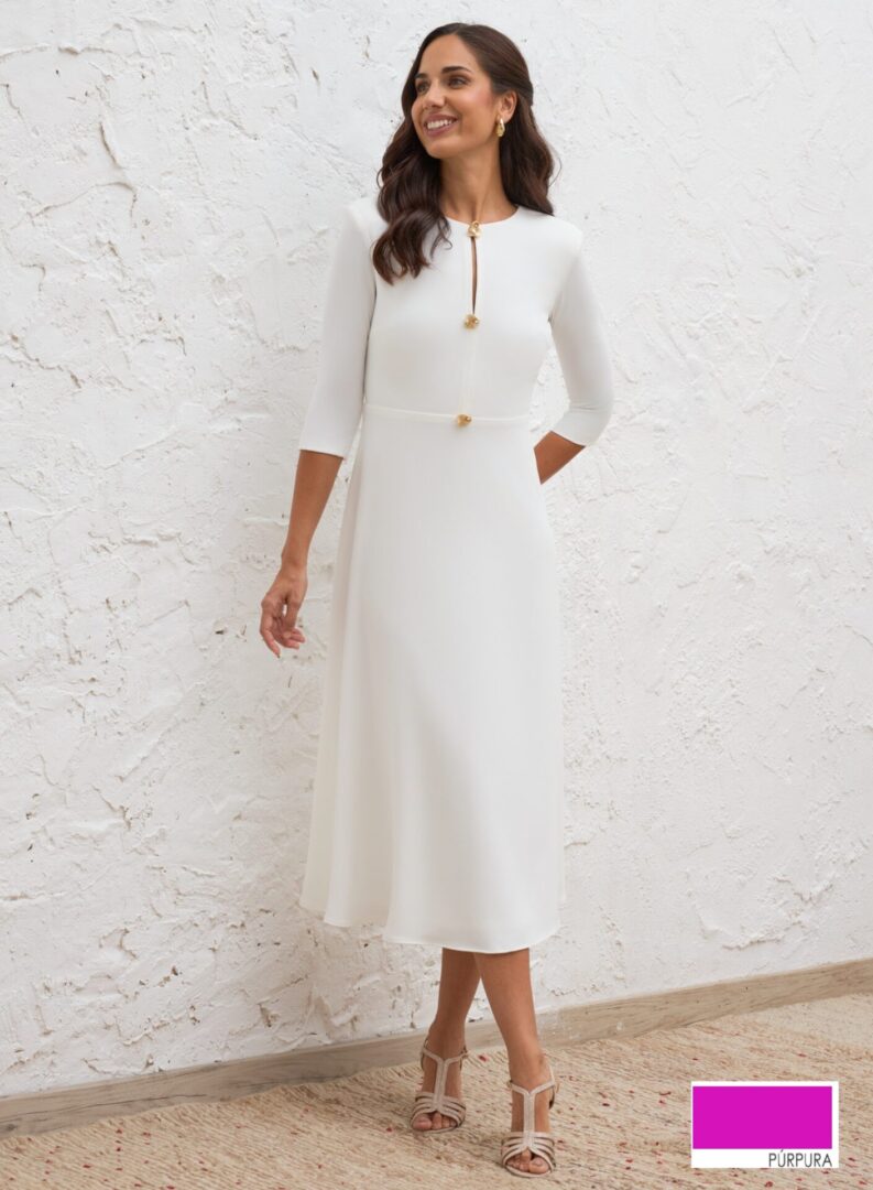 Vestido midi púrpura Rin de Rolemode