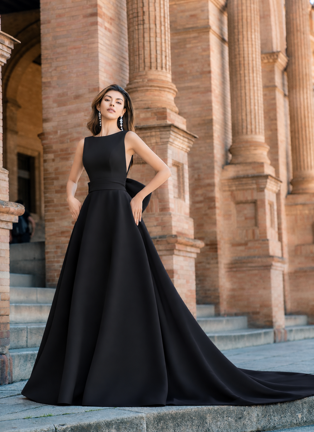 Vestido festera de negro 741 de Alma Couture