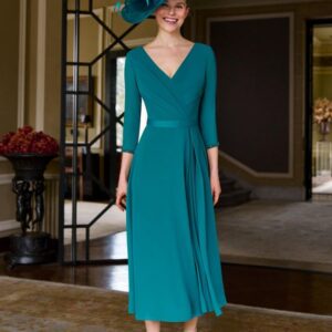 Vestido de fiesta midi en gasa 1GE5 de Couture Club