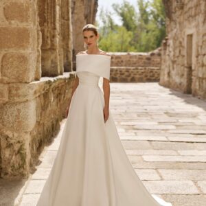 Vestido de novia de dos piezas mikado 2N151 Poppy de Adriana Alier