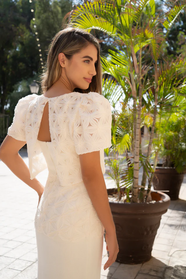 Conjunto dos piezas chaqueta y vestido Daney de Silvia Navarro - Imagen 4