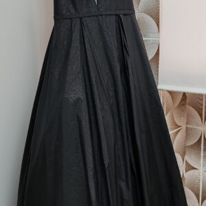 Vestido de fiesta largo negro con brillo 54057 de XM Collection