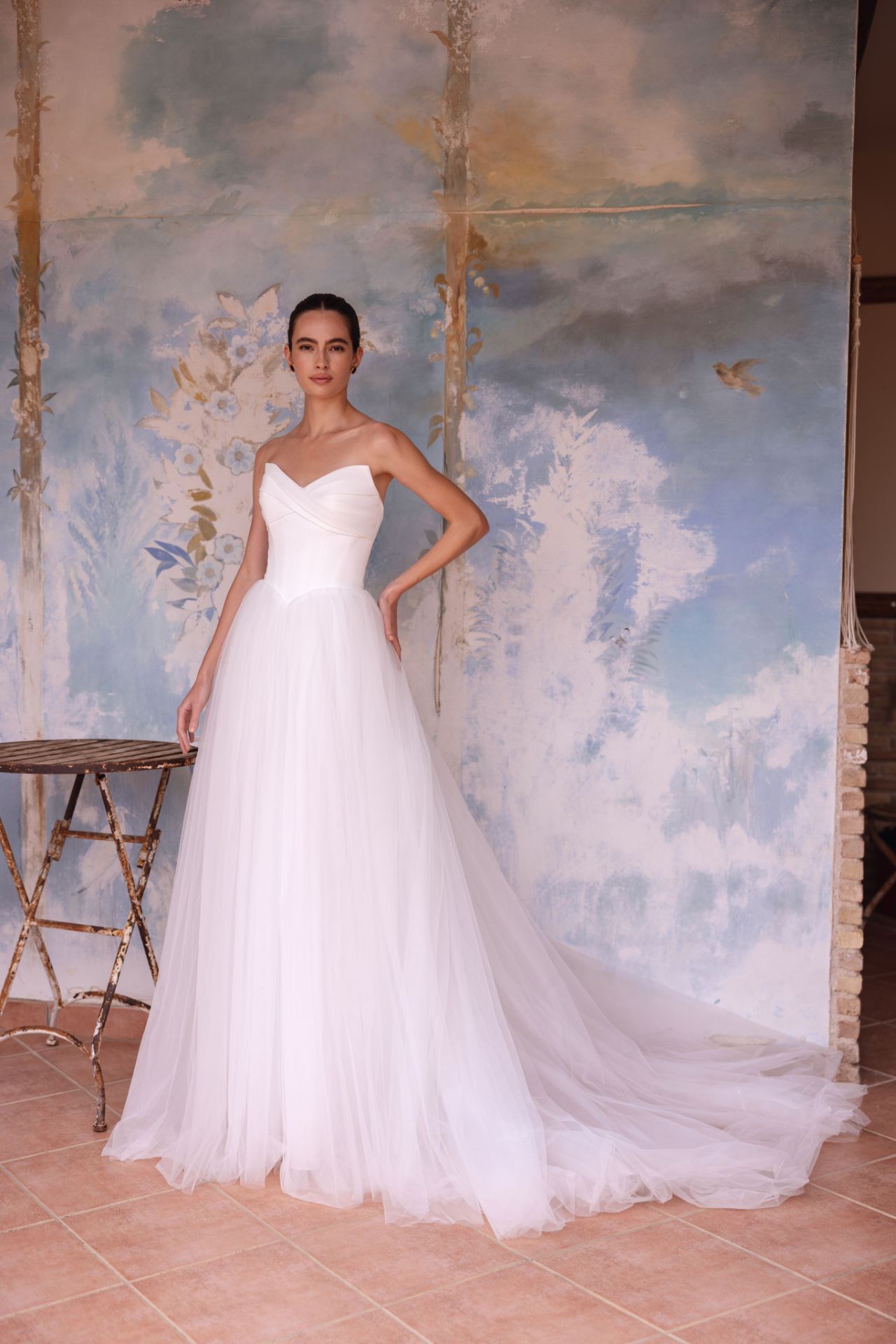 Vestido de novia estilo princesa tul y satén L1214 de Demetrios