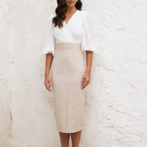 Vestido midi recto Masir verde agua Rolemode