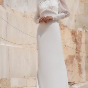 Vestido de novia recto Loira de Silvia Navarro