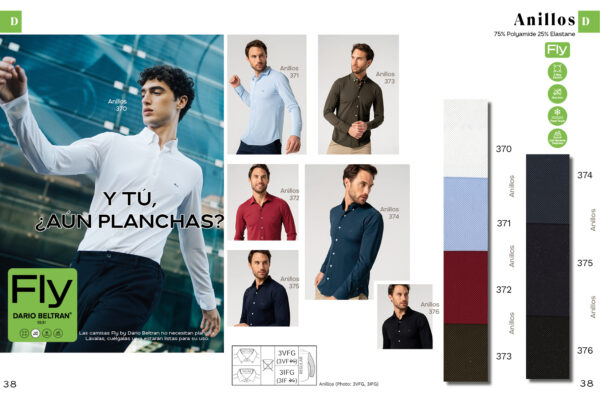 Camisa para hombre Fly Anillos sin plancha de Darío Beltrán - Imagen 2