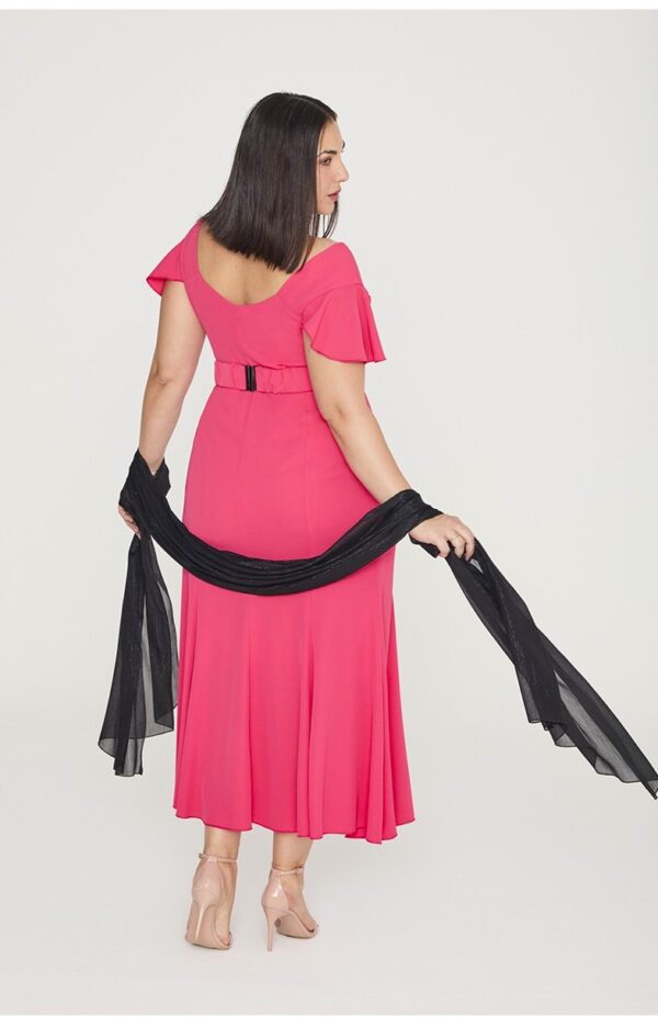 Vestido curvy largo de corte lateral 25136 de SPG Woman - Imagen 2